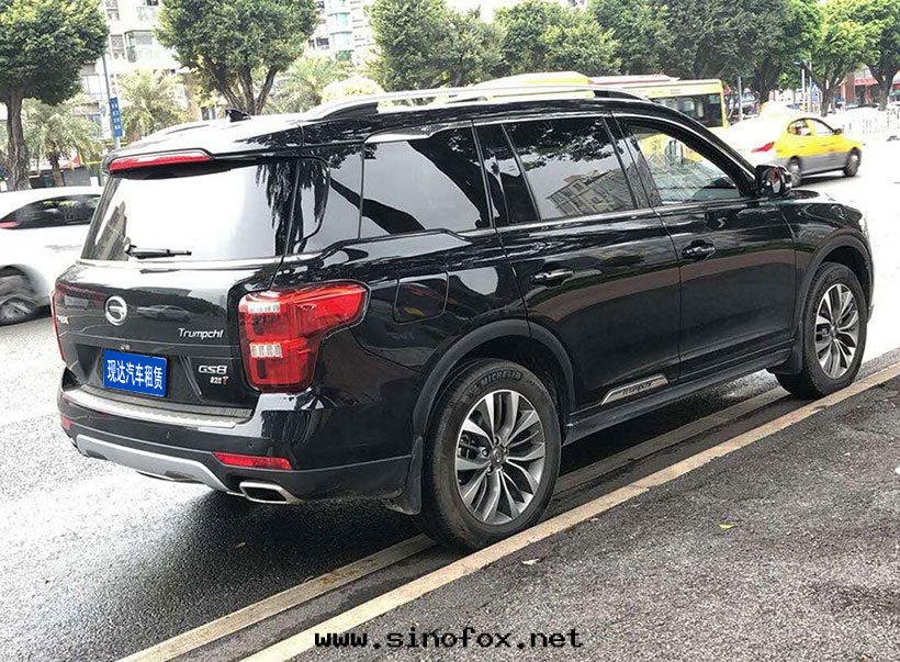 广州哪里(lǐ)有(yǒu)长(cháng)期(qī)配带(dài)司機(jī)出(chū)租自(zì)駕5-7人(rén)座SUV傳祺GS8越野車年(nián)租賃费用_广州租車包(bāo)車用車 首選广州現(xiàn)达(dá)汽車租賃公(gōng)司